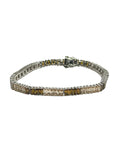 14kt White Gold Brown Ombré Bracelet