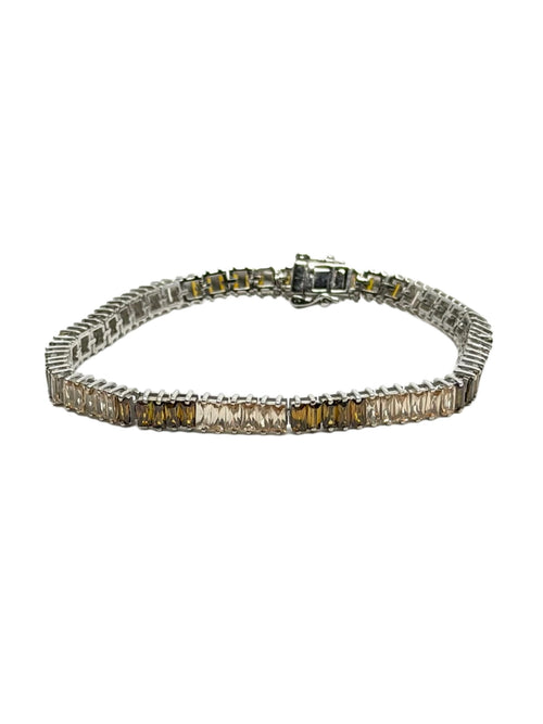 14kt White Gold Brown Ombré Bracelet