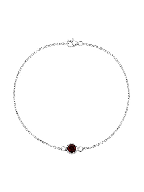 14kt White Gold Birthstone Bracelet